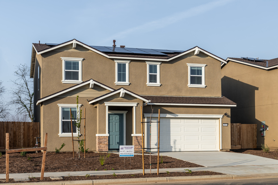 A house with garages.