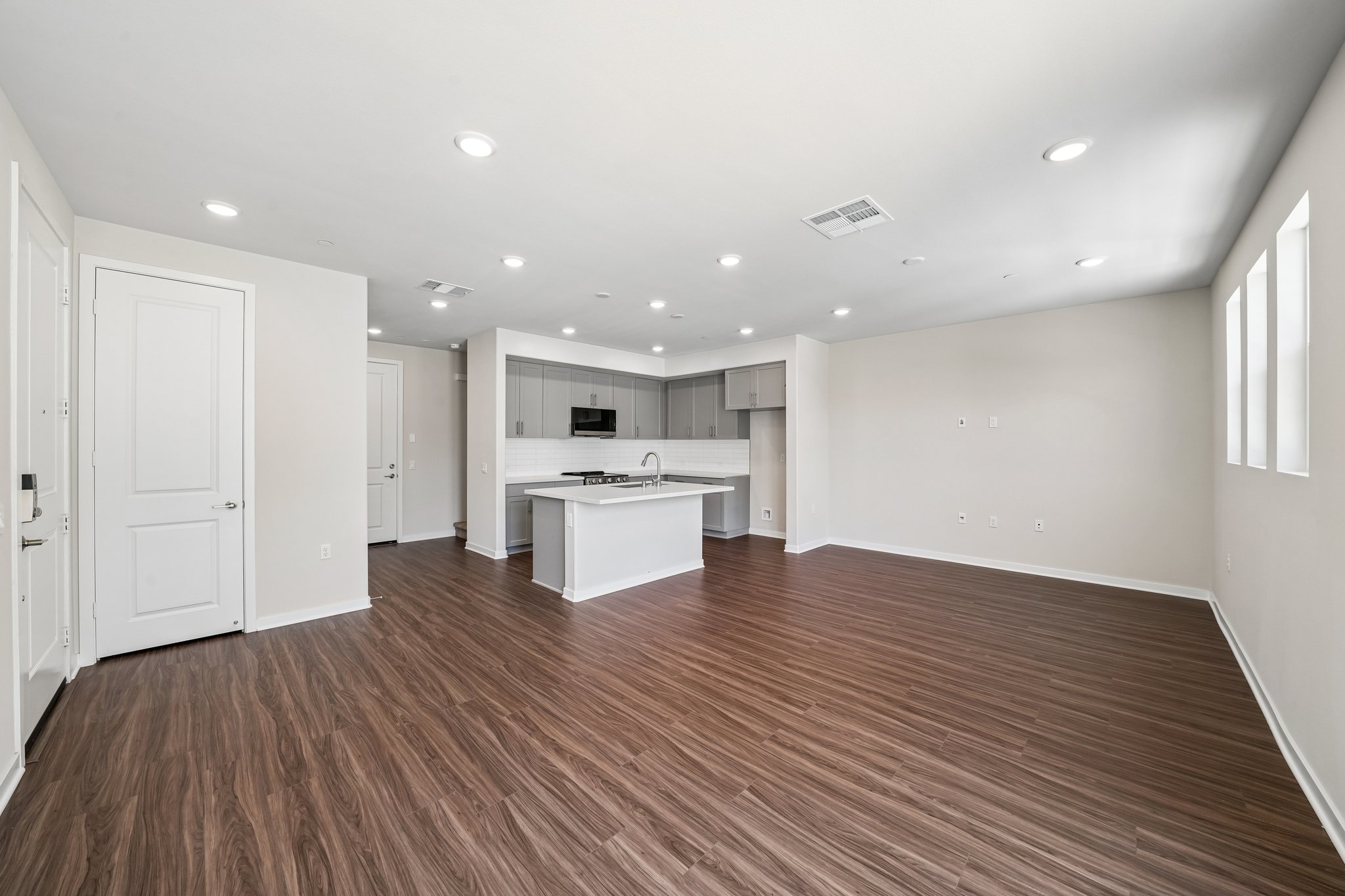 A large empty kitchen.