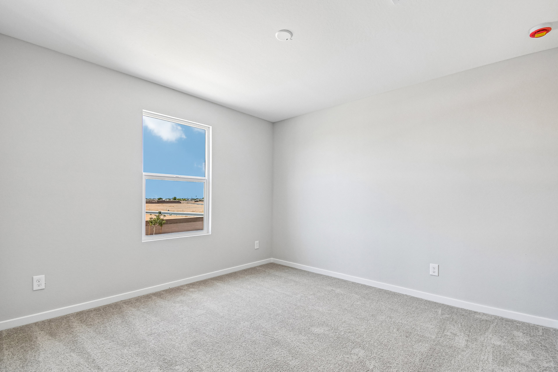 A room with a window.