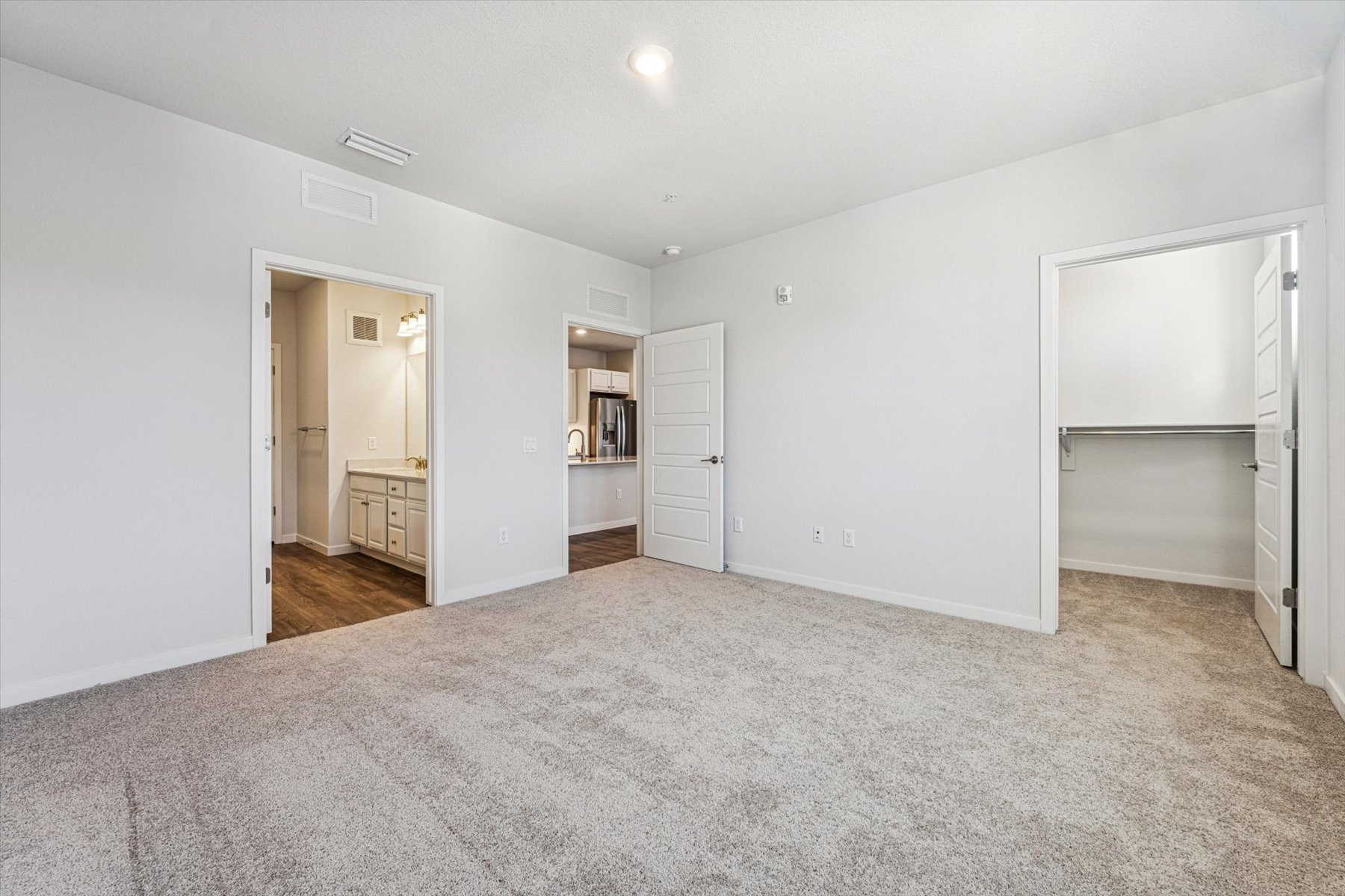 A room with white walls.