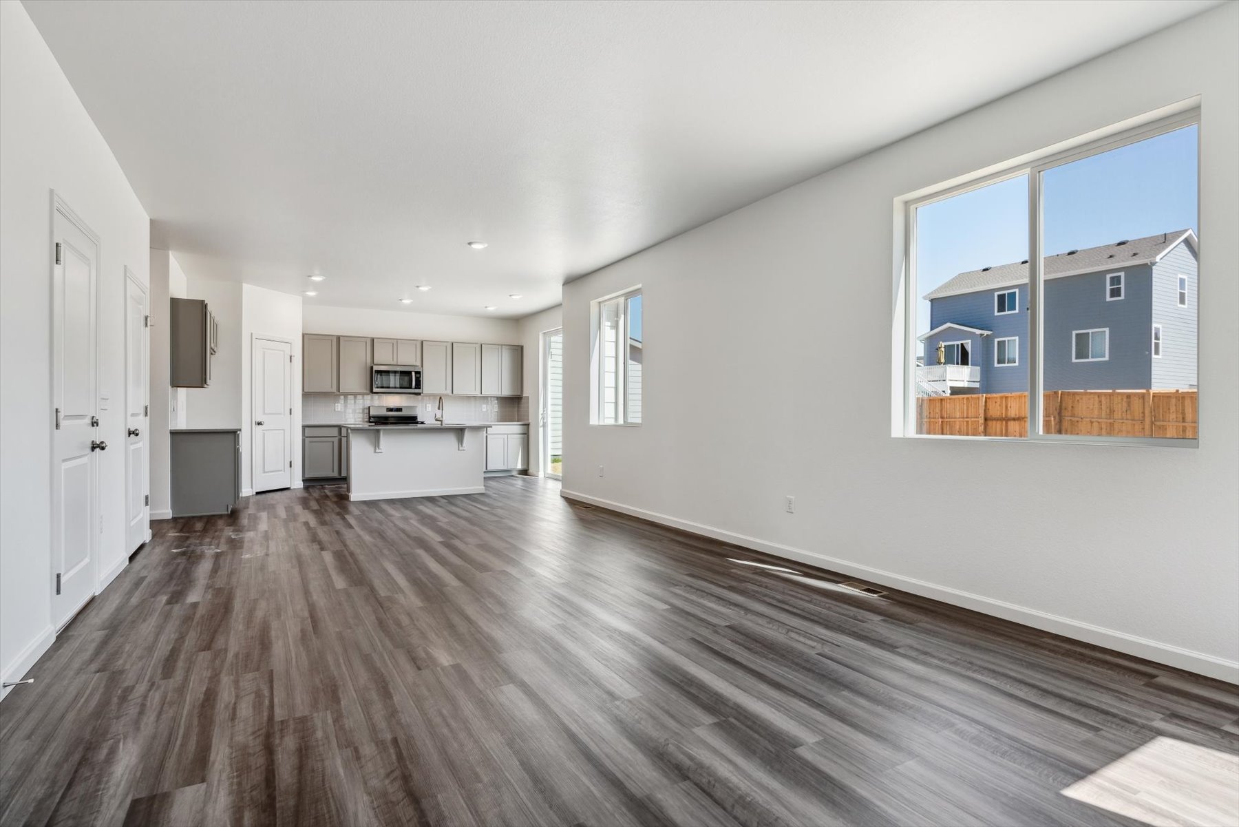 A large empty kitchen.