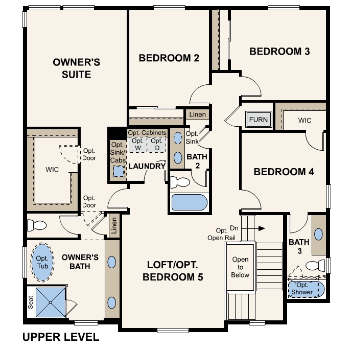 Diagram, engineering drawing. Shenandoah Floorplan, Upper Level
