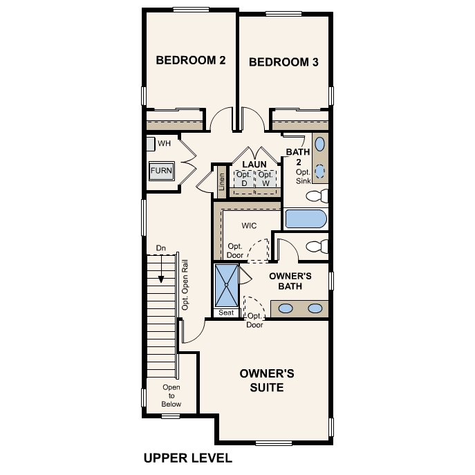 Diagram, engineering drawing. Cambridge Floorplan, Upper Level