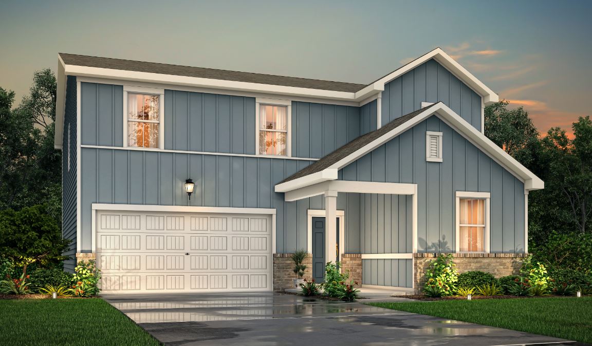 A house with a garage.