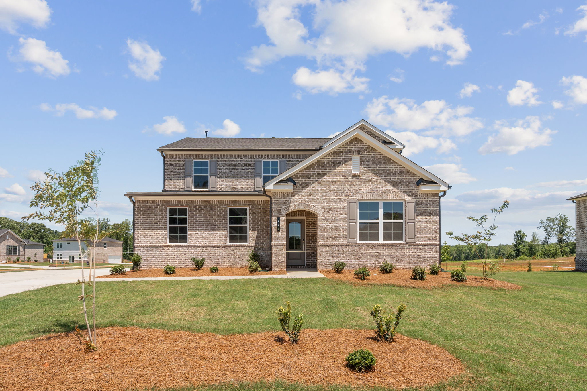 A house with a yard and a large yard.