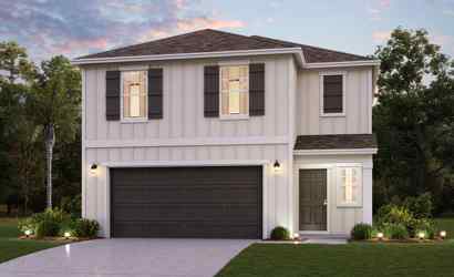 A house with a garage.