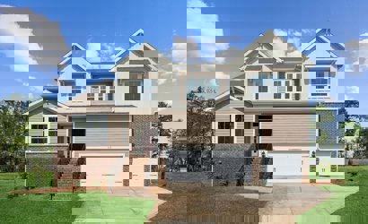 A house with a garage.