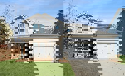 A house with a garage.