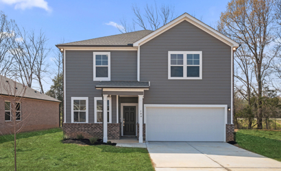 A house with a garage.