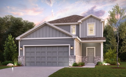 A house with a garage.
