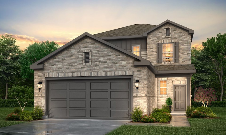 A house with a garage.