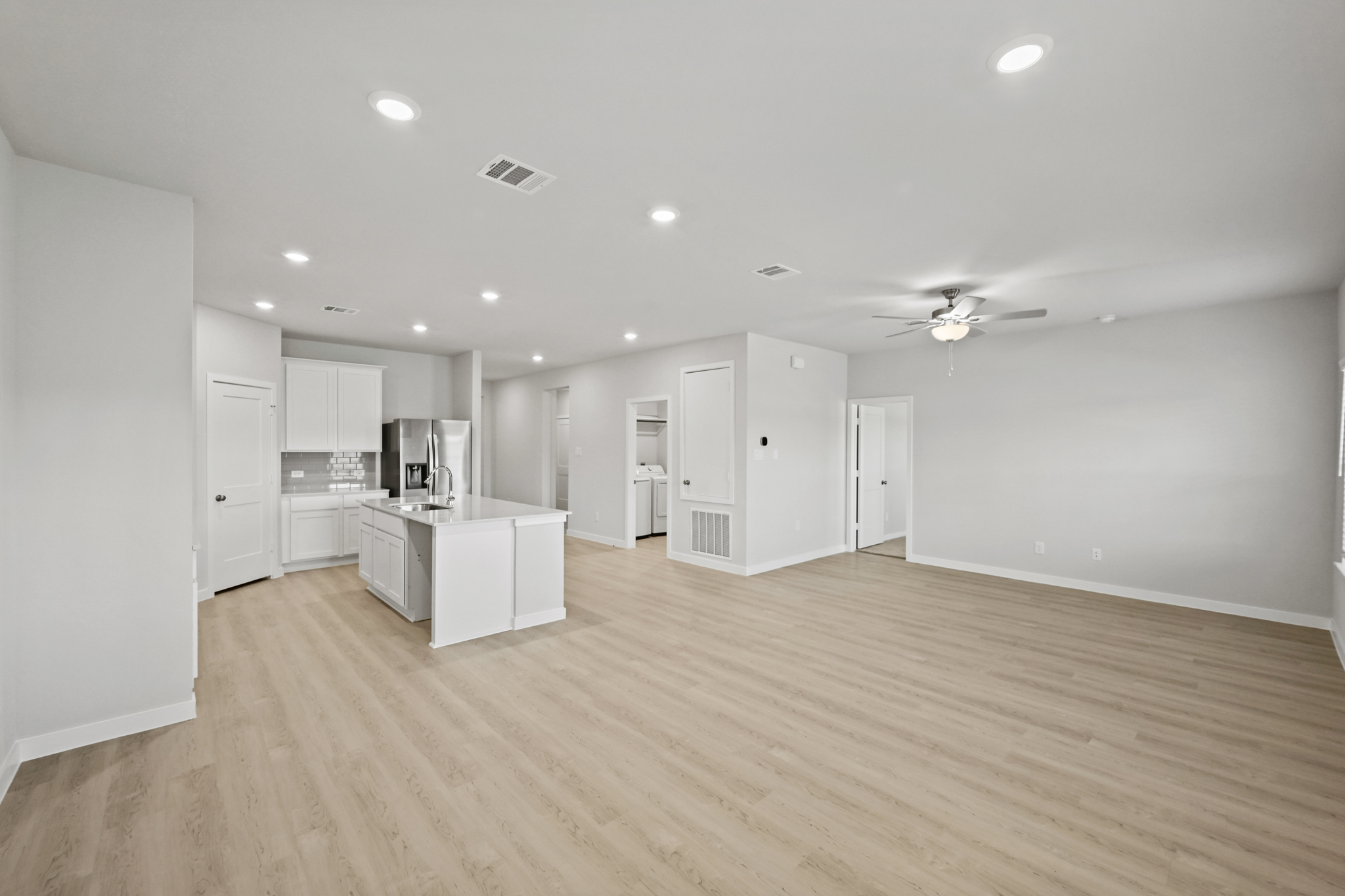 A large empty kitchen.