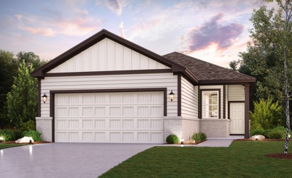 A house with a garage.