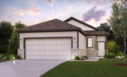 A house with a garage.
