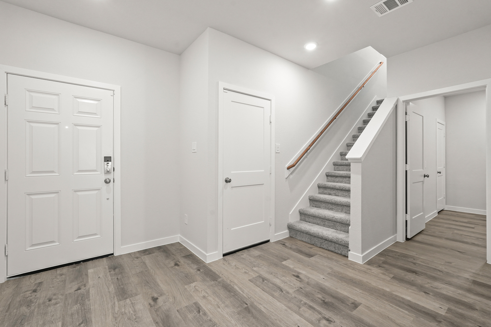A staircase in a house.