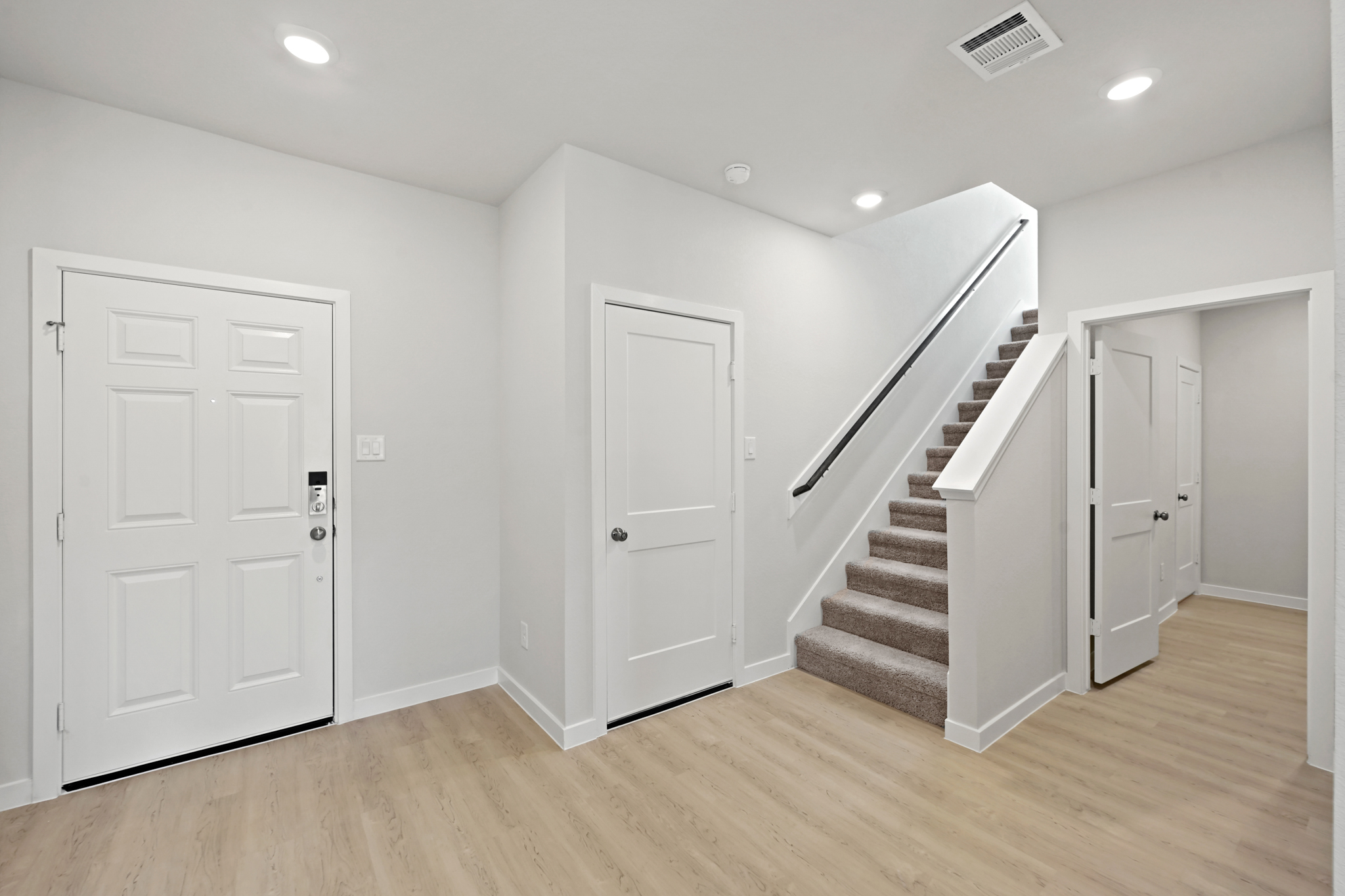 A staircase in a house.