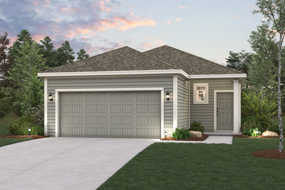 A house with a garage.