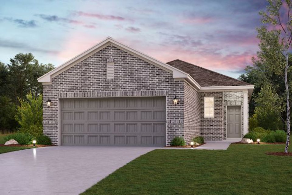 A house with a driveway.