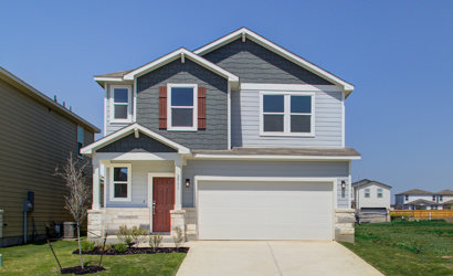 A house with a garage.