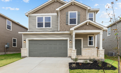 A house with a garage.