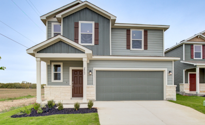 A house with a garage.