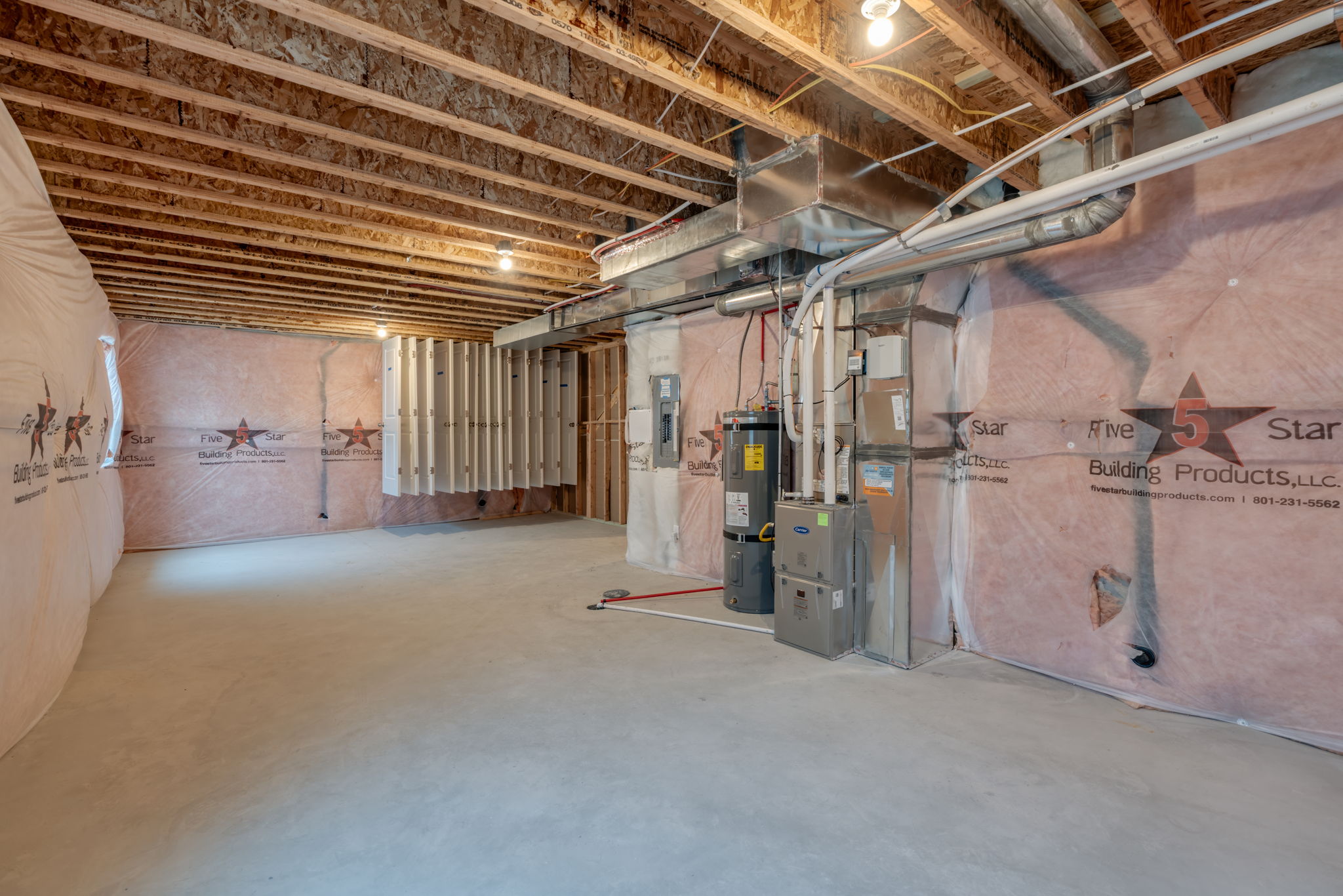 A room with a few doors.