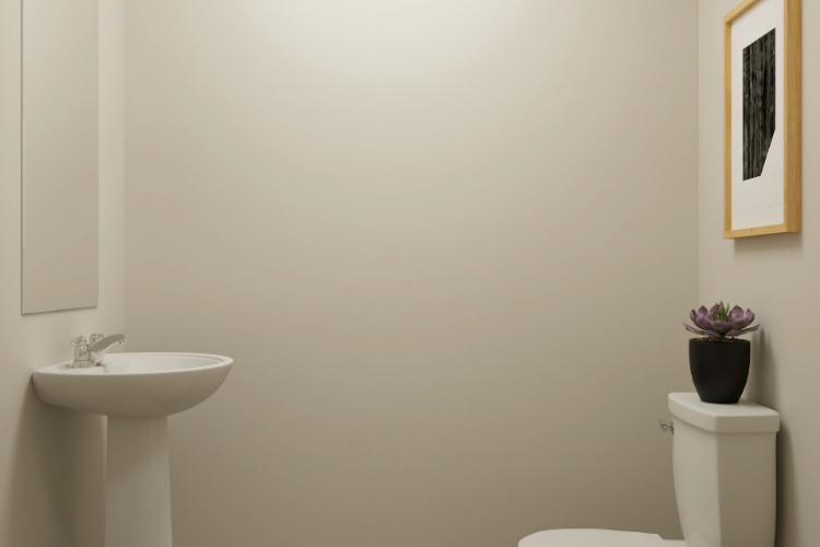 A bathroom with a sink and toilet.