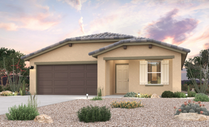 A house with a garage.