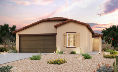 A house with a garage.
