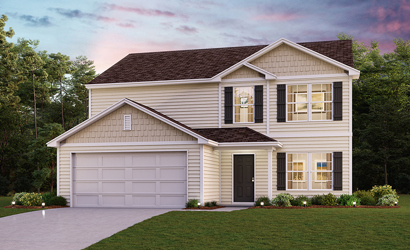A house with a garage.