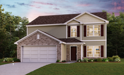 A house with a garage.