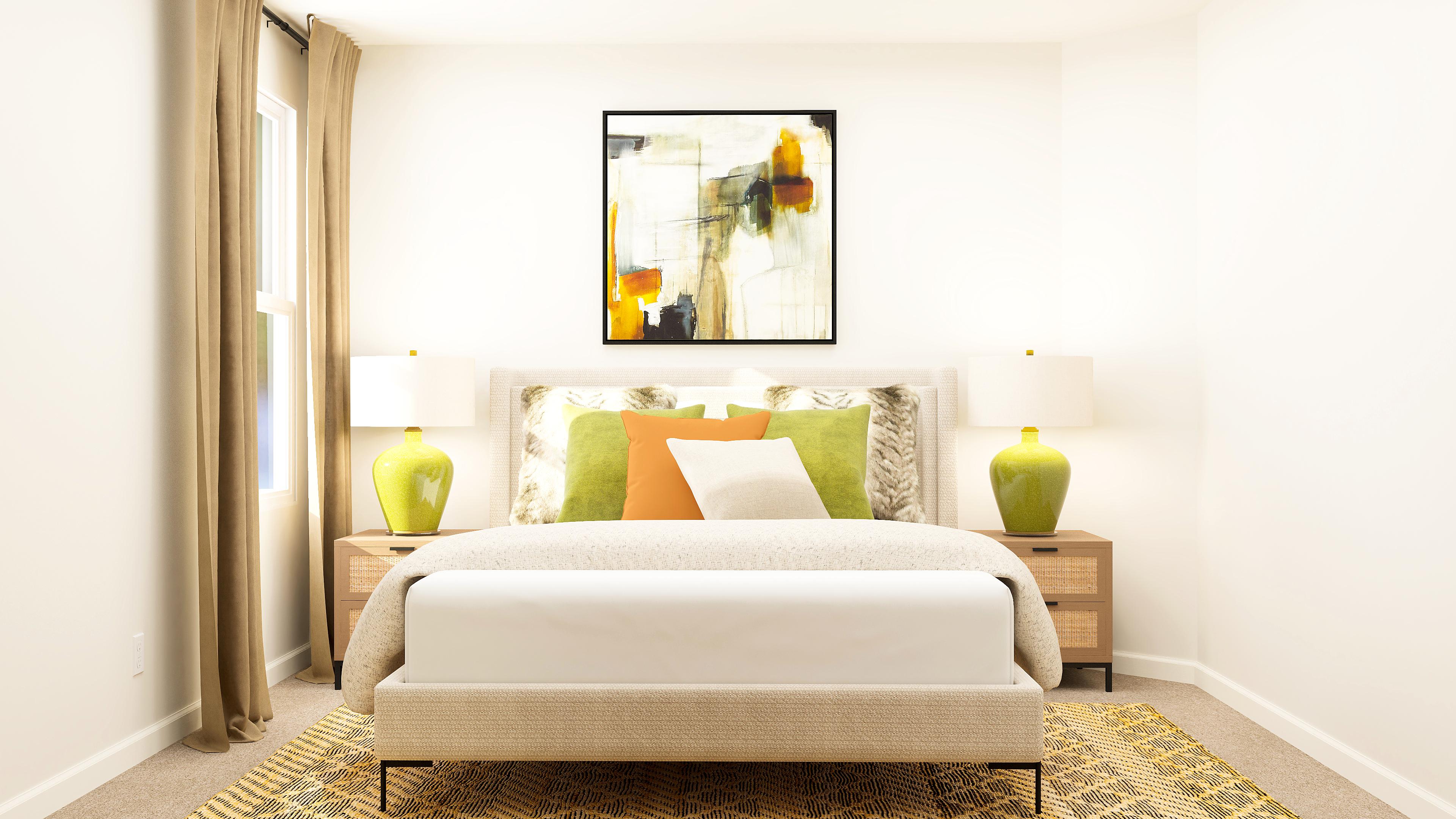 A couch with a lamp on it.